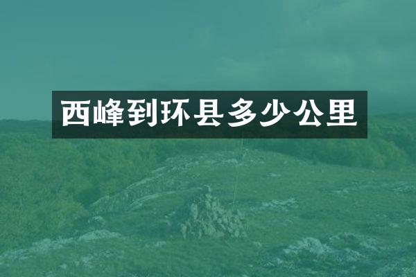 西峰到环县多少公里