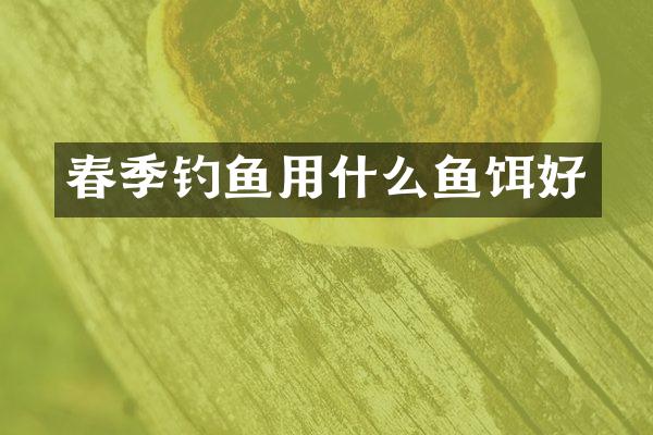 春季钓鱼用什么鱼饵好