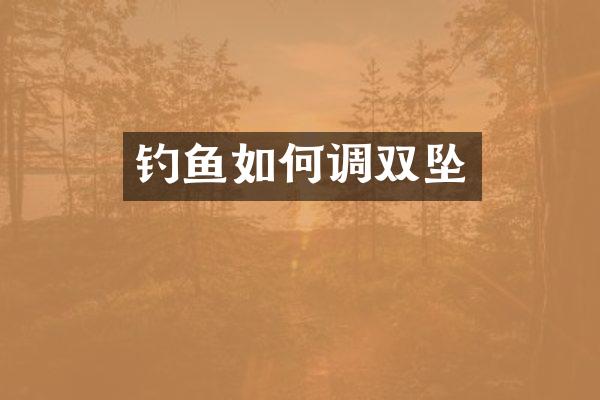 钓鱼如何调双坠