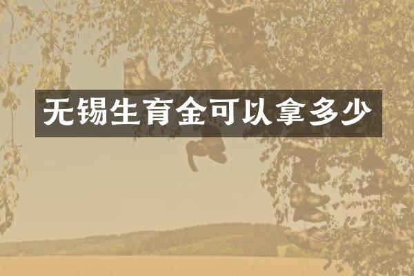 无锡生育金可以拿多少