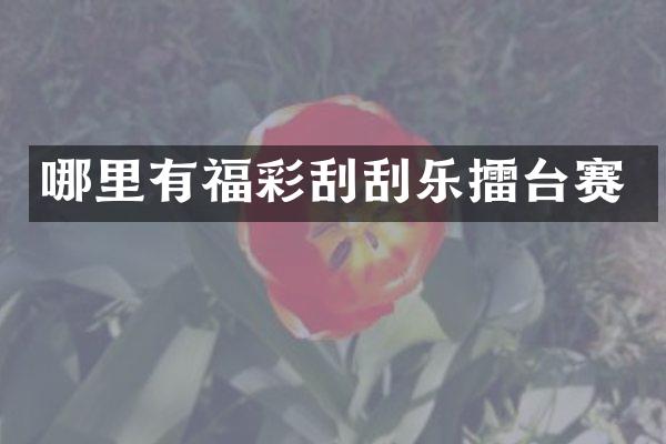 哪里有福彩刮刮乐擂台赛