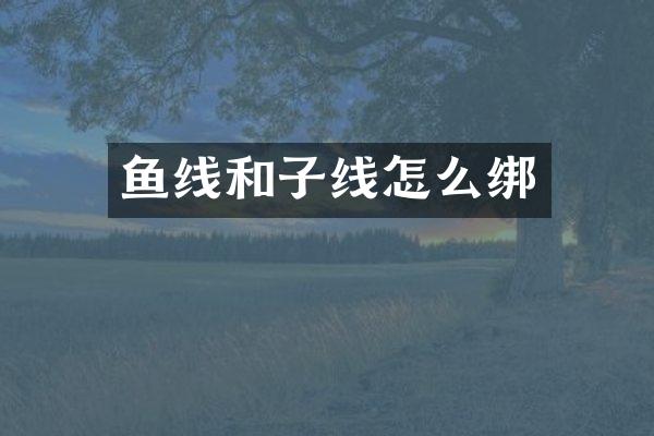 鱼线和子线怎么绑