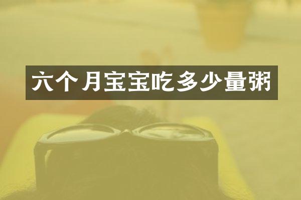 六个月宝宝吃多少量粥