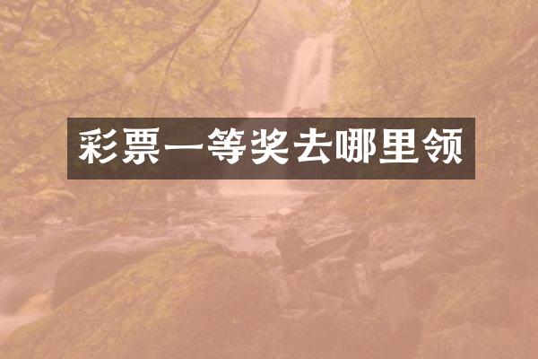 彩票一等奖去哪里领