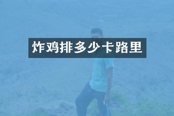 炸鸡排多少卡路里