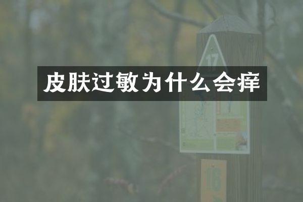 皮肤过敏为什么会痒