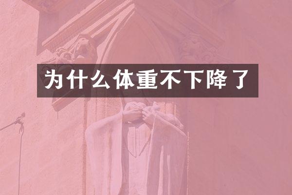 为什么体重不下降了