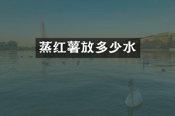 蒸红薯放多少水