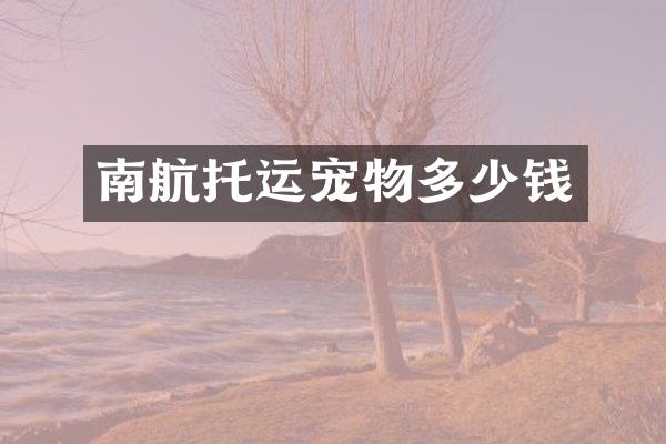 南航托运宠物多少钱