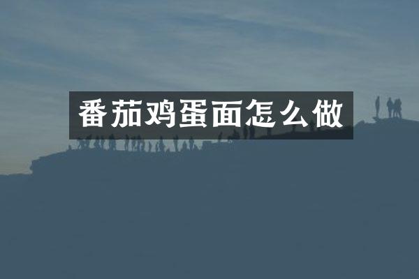 番茄鸡蛋面怎么做