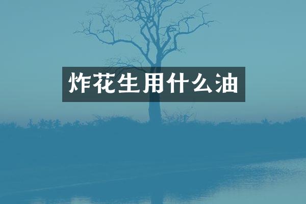 炸花生用什么油