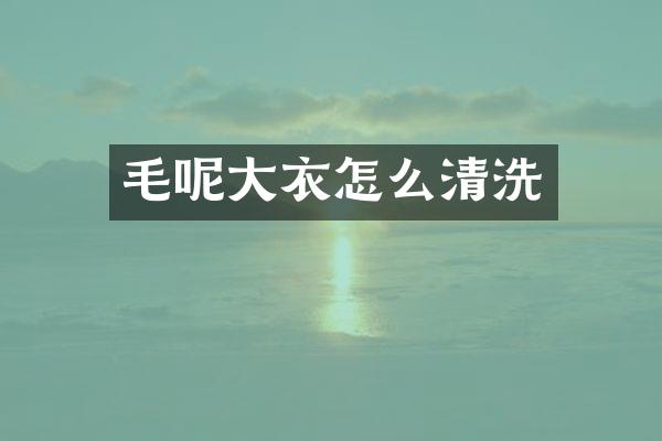 毛呢大衣怎么清洗