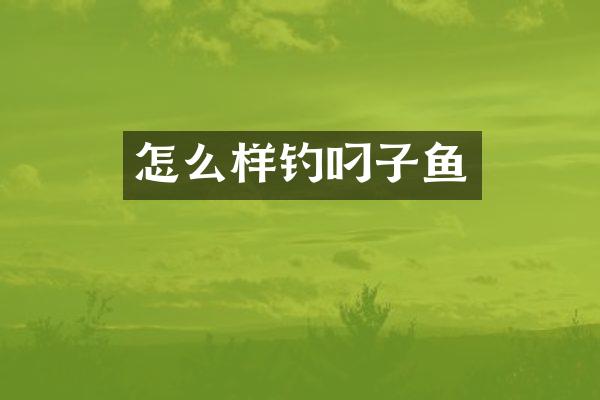 怎么样钓叼子鱼