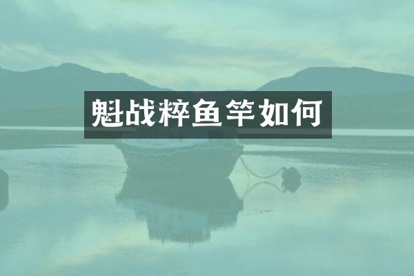 魁战粹鱼竿如何