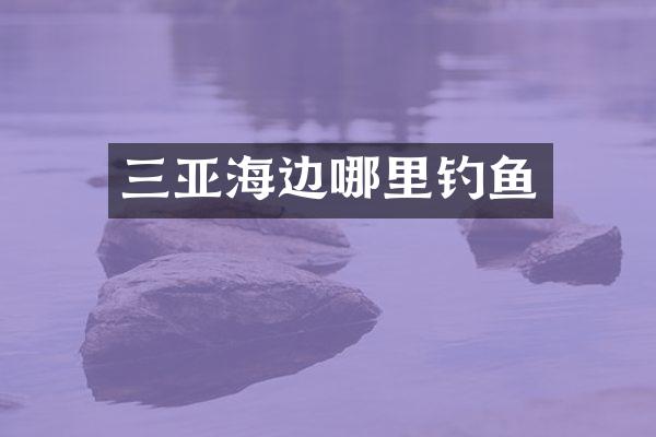 三亚海边哪里钓鱼