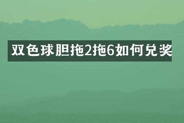 双色球胆拖2拖6如何兑奖