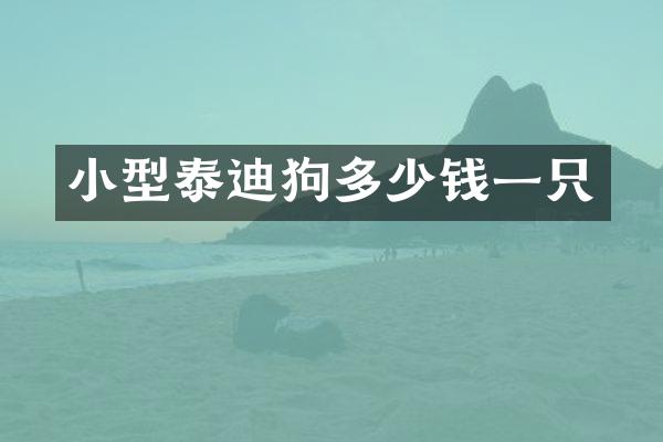 小型泰迪狗多少钱一只