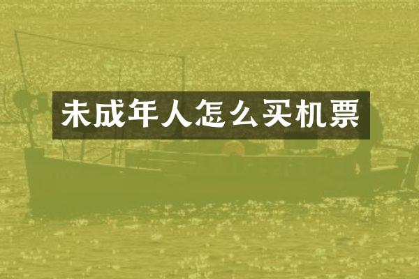 未成年人怎么买机票