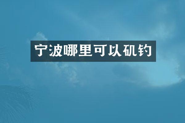 宁波哪里可以矶钓