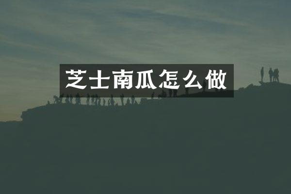 芝士南瓜怎么做