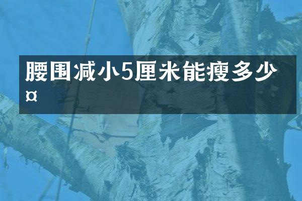 腰围减小5厘米能瘦多少斤
