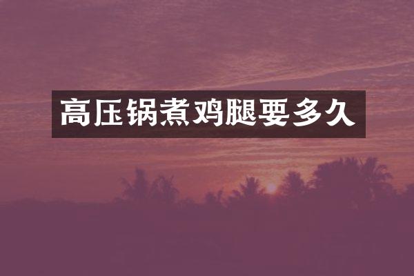 高压锅煮鸡腿要多久