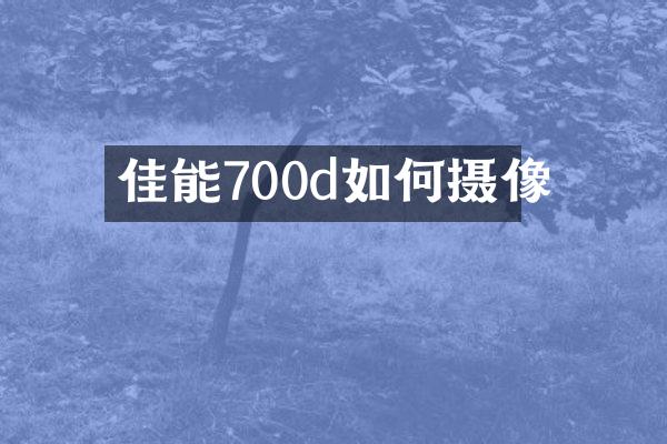 佳能700d如何摄像