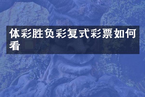 体彩胜负彩复式彩票如何看