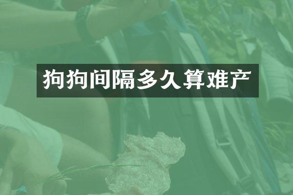 狗狗间隔多久算难产