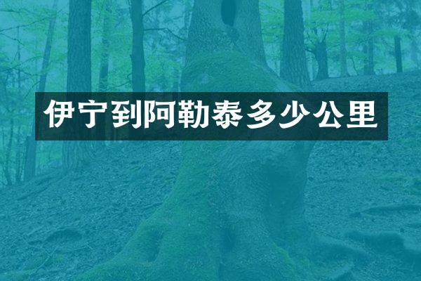 伊宁到阿勒泰多少公里