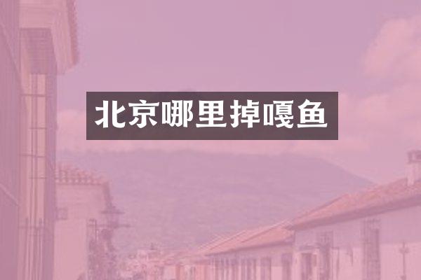 北京哪里掉嘎鱼