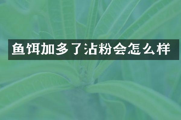 鱼饵加多了沾粉会怎么样