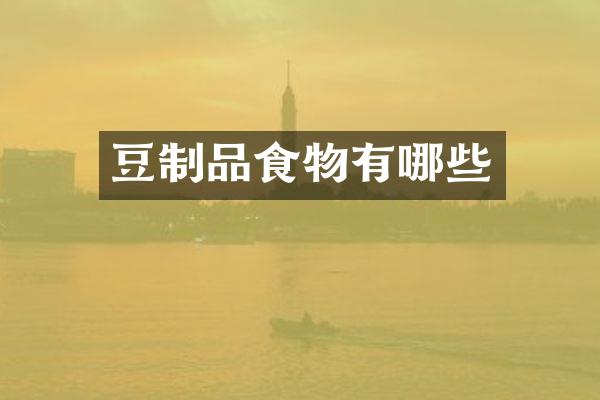 豆制品食物有哪些