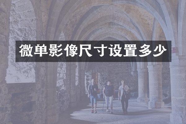 微单影像尺寸设置多少