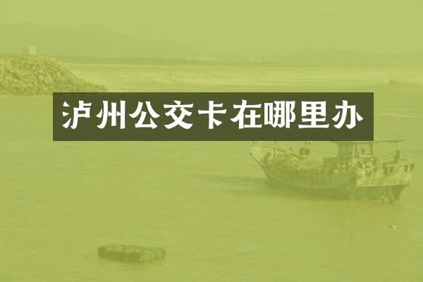 泸州公交卡在哪里办