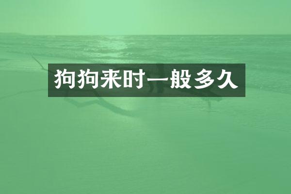 狗狗来时一般多久