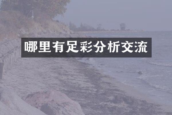 哪里有足彩分析交流