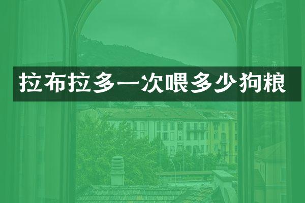 拉布拉多一次喂多少狗粮