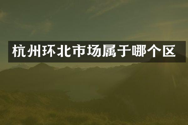 杭州环北市场属于哪个区