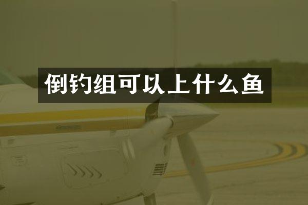 倒钓组可以上什么鱼