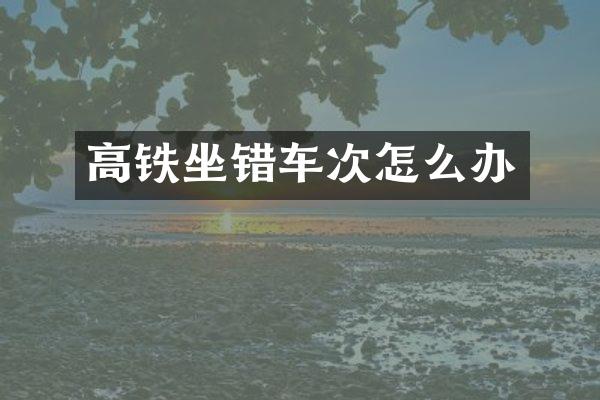 高铁坐错车次怎么办