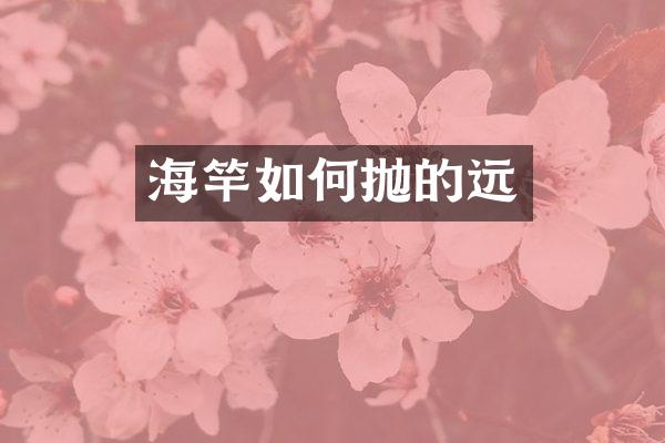 海竿如何抛的远