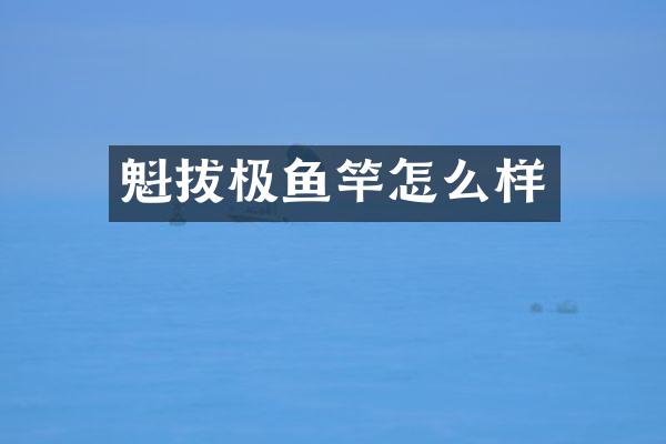 魁拔极鱼竿怎么样