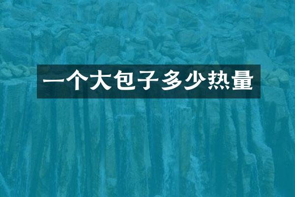 一个大包子多少热量