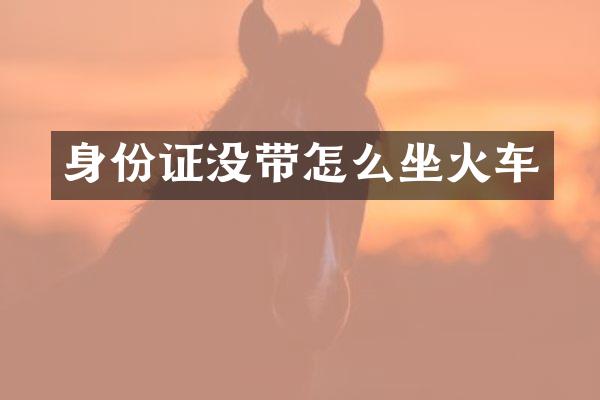 没带怎么坐火车