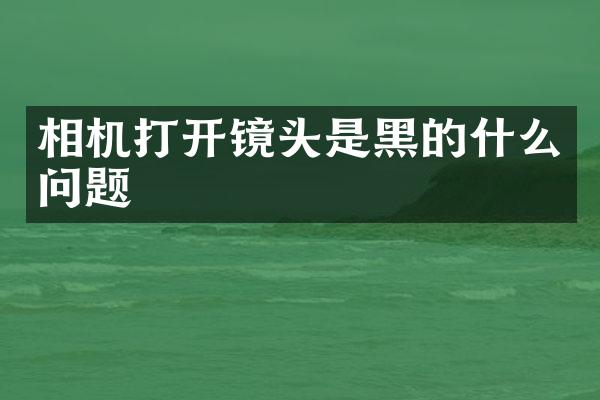 相机打开镜头是黑的什么问题
