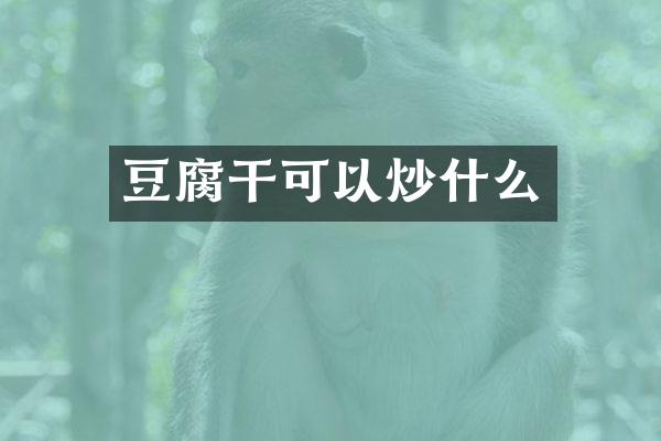 豆腐干可以炒什么