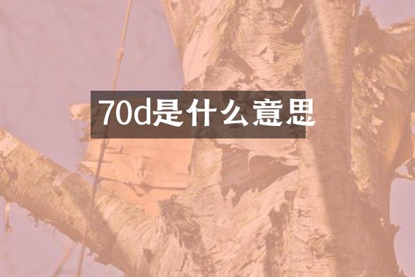 70d是什么意思