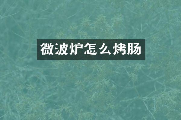 微波炉怎么烤肠