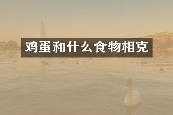 鸡蛋和什么食物相克